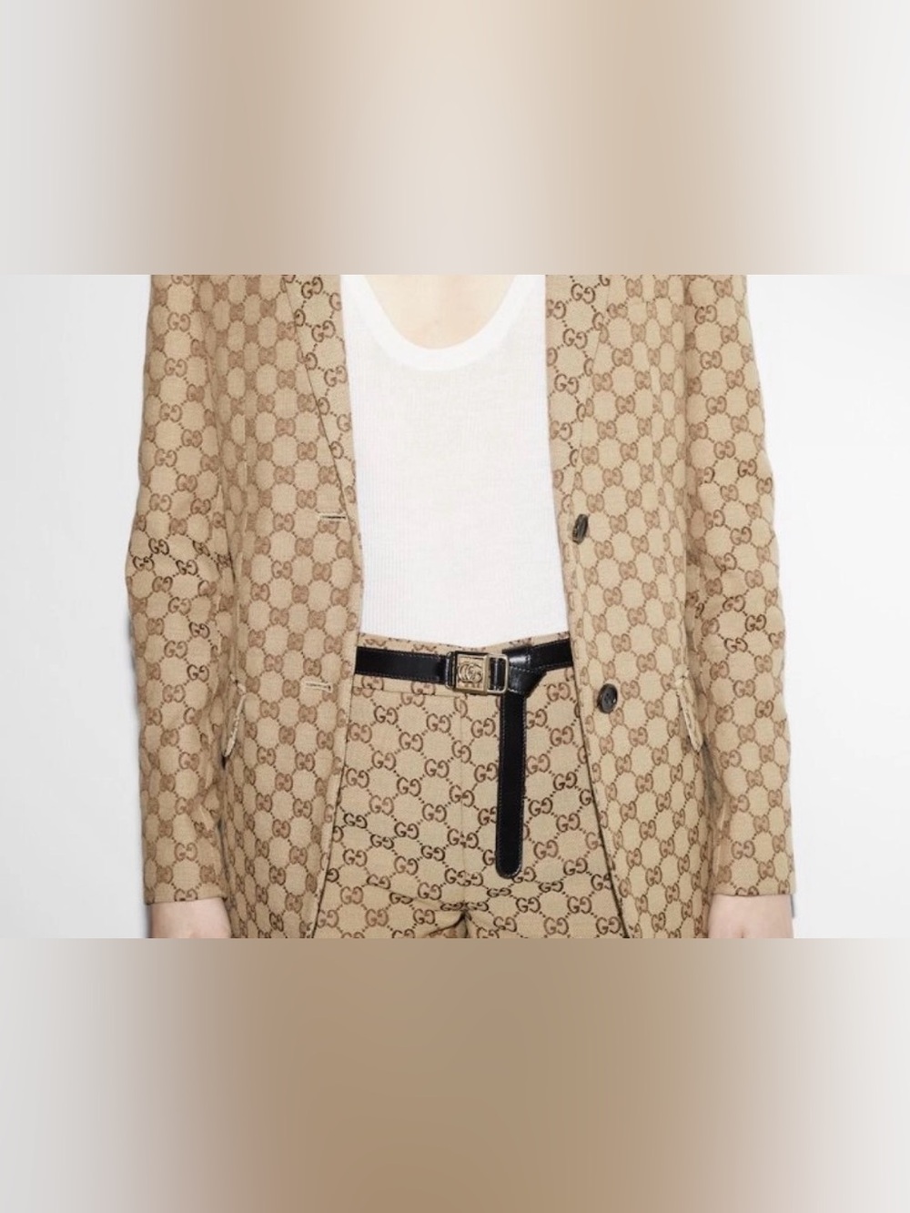 Gucci Thin belt with Double G buckle